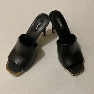 Beautiful DKNY black slip on heels for women